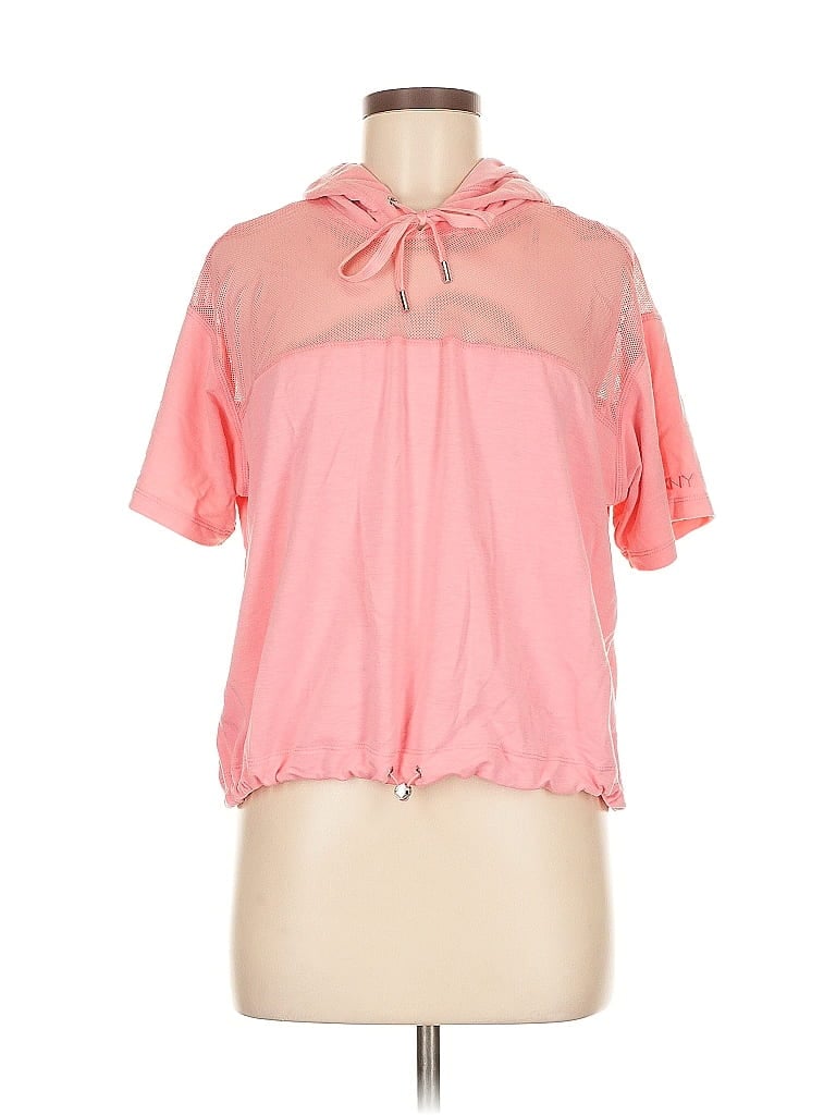 Pre-owned Dkny Sport Short Sleeve Polo Shirt In Pink