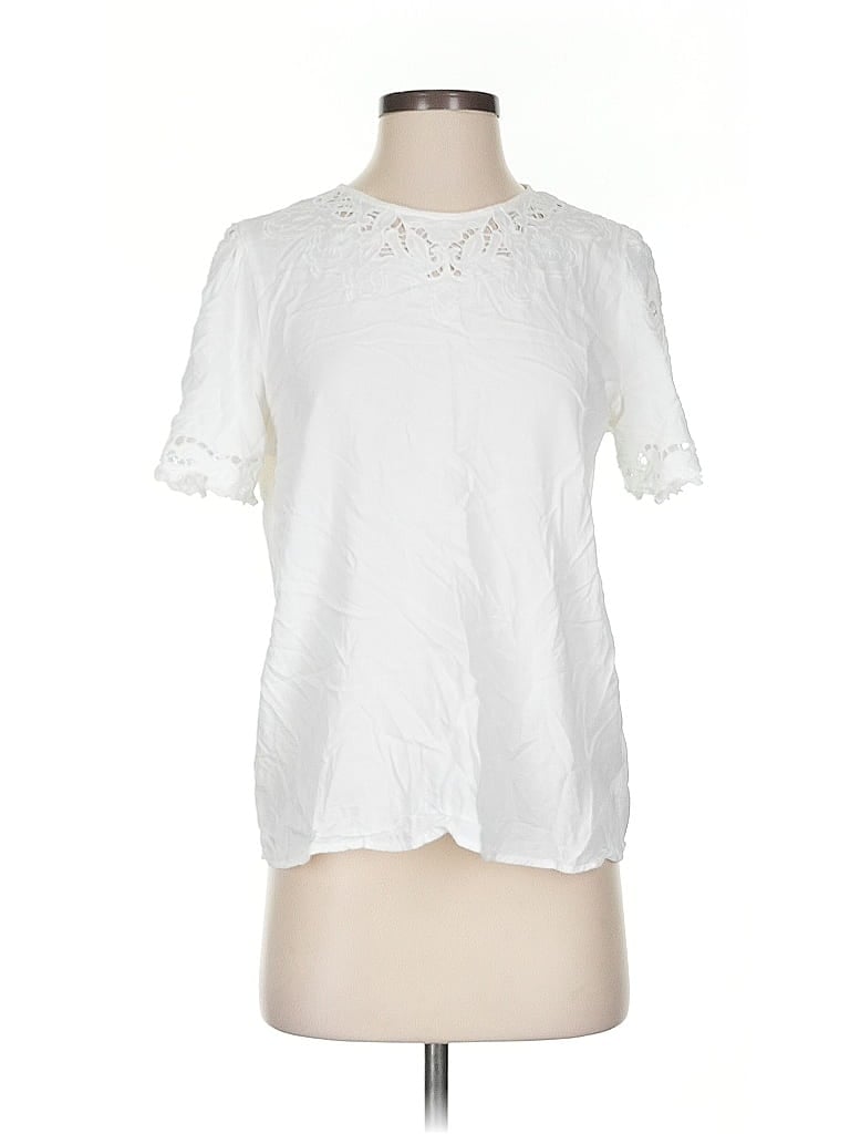 Pre-owned Simply Vera Vera Wang Short Sleeve T-shirt In White