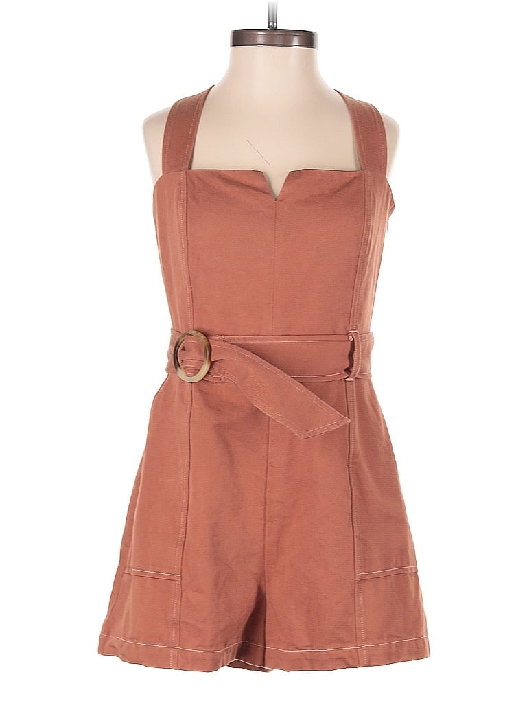 Pre-owned Intermix Romper In Brown