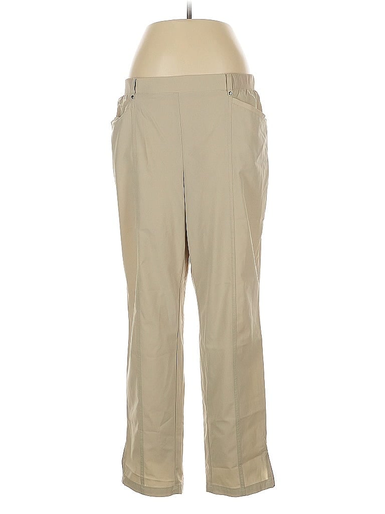 Pre-owned Zenergy By Chico's Khaki Pant In Brown