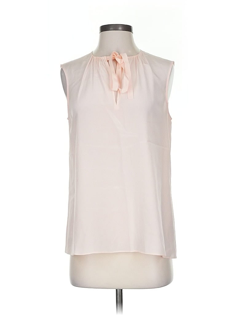TORY BURCH Pre-owned Sleeveless Silk Top Pink Halter Neckline Tops