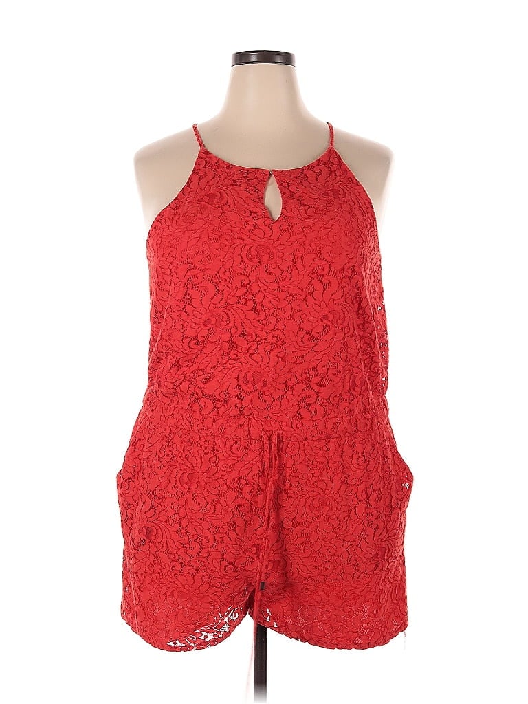 Pre-owned Mossimo Romper In Red