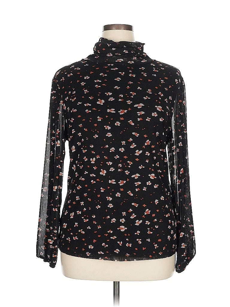 Pre-owned Sanctuary Long Sleeve Top Black Turtleneck Tops