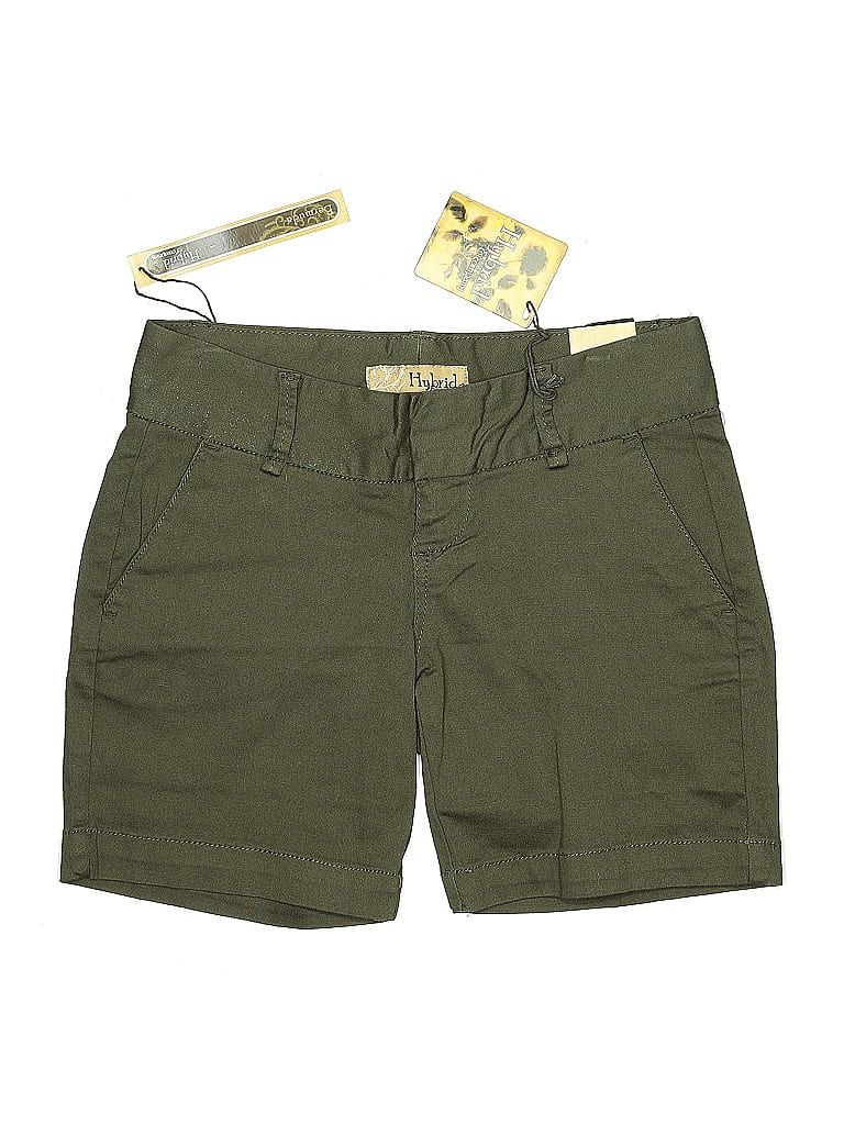 Hybrid & Company Khaki Shorts In Green