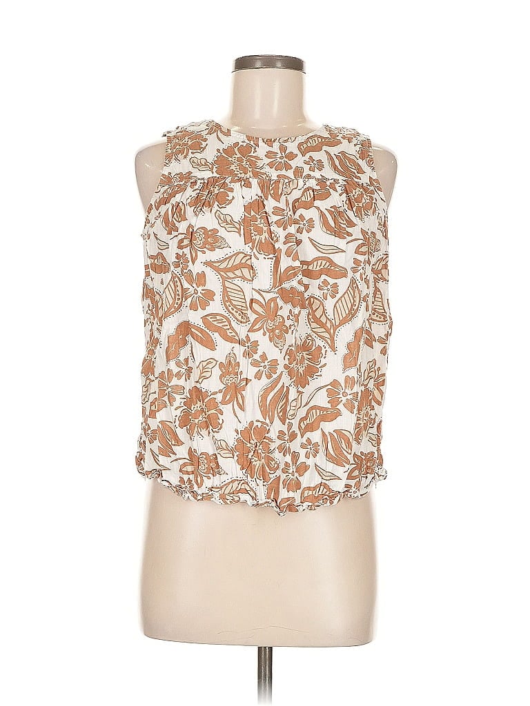 Pre-owned Sonoma Goods For Life Sleeveless Blouse In White