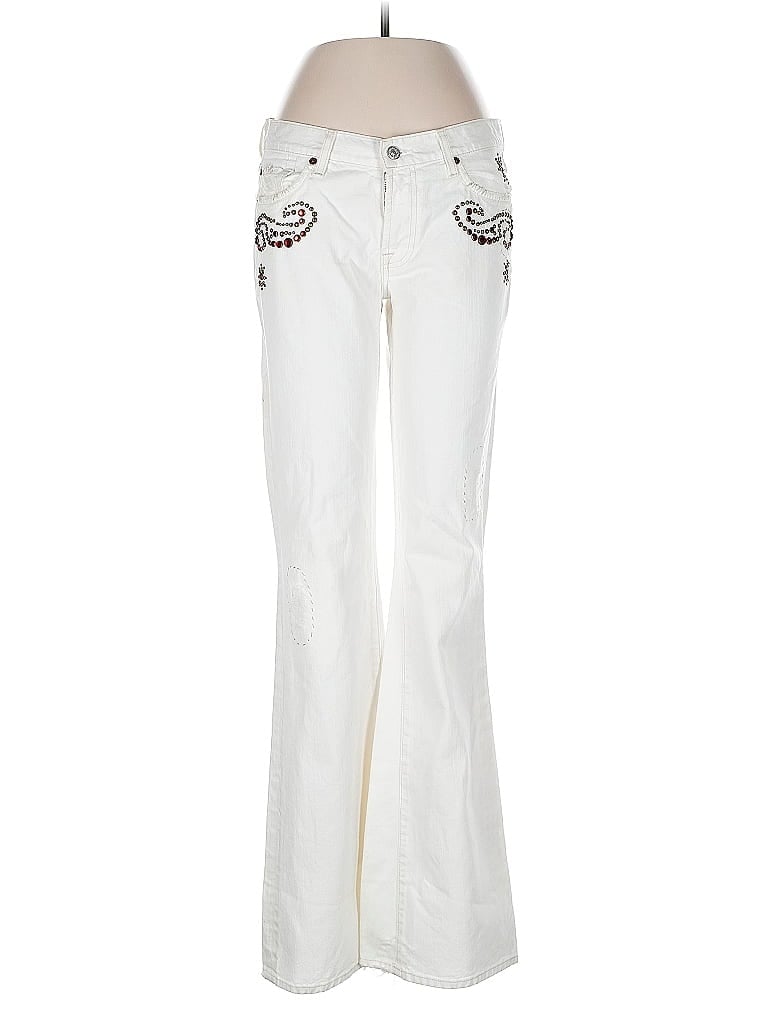 Pre-owned 7 For All Mankind Jeans In White