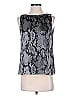 Moschino Cheap And Chic 100% Polyester Silver Black Sleeveless Blouse Size 6 - photo 1