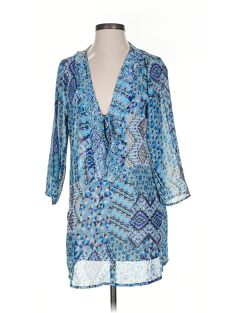 Pre-owned Raviya 3/4 Sleeve Blouse In Blue