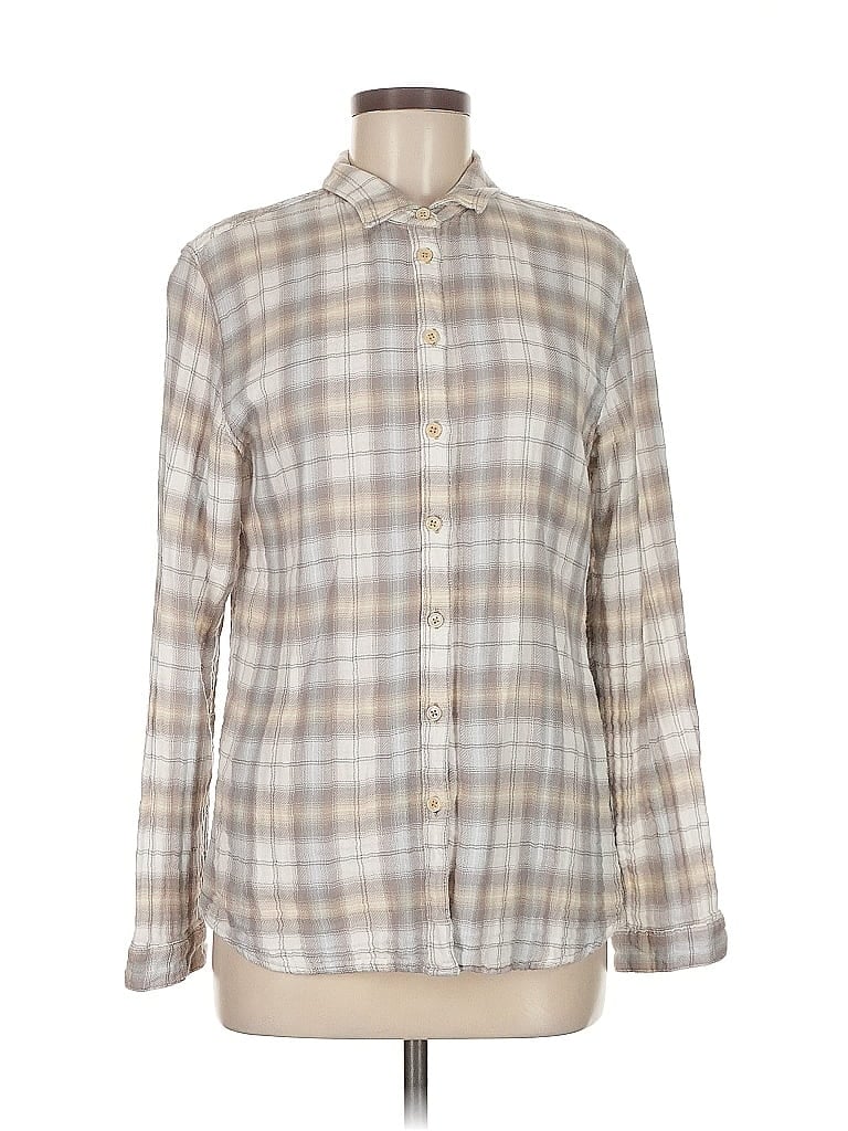 Pre-owned Assorted Brands Long Sleeve Button Down Shirt In White