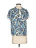 MISA Los Angeles Blue Short Sleeve Blouse Size XS - photo 1