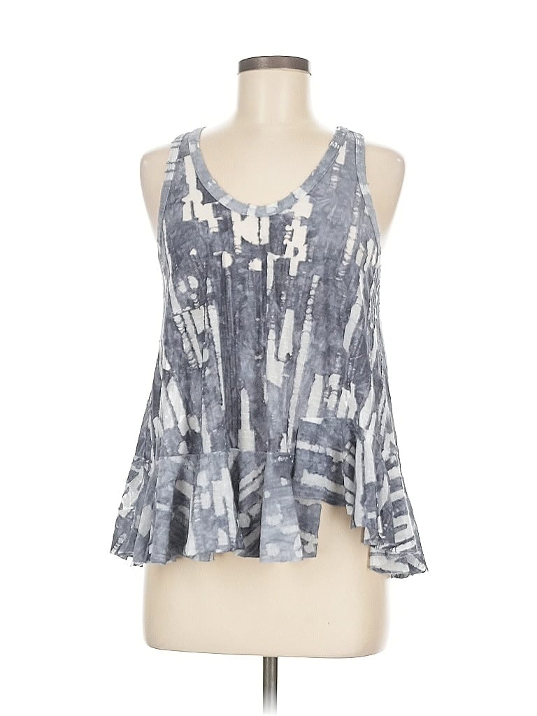 Pre-owned Fab'rik Tank Top Gray Halter Neckline Tops