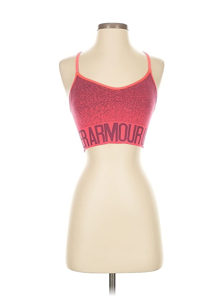 Pre-owned Under Armour Tank Top Red Strapless Neckline Tops