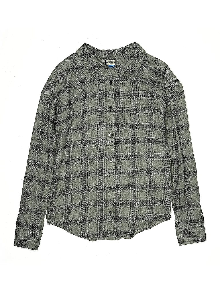 Pre-owned Kavu Kids' Long Sleeve Button Down Shirt In Gray