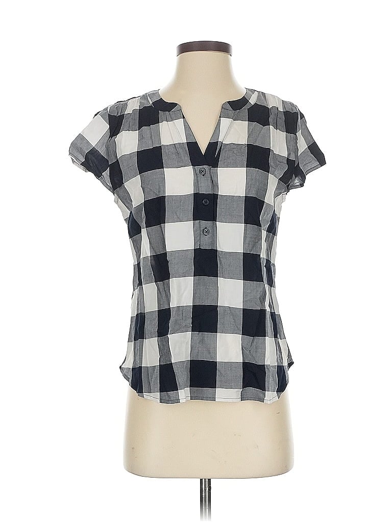 MARKET & SPRUCE Pre-owned Short Sleeve Blouse In Gray