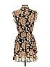 THML 100% Polyester Paisley Brown Cocktail Dress Size S - photo 2