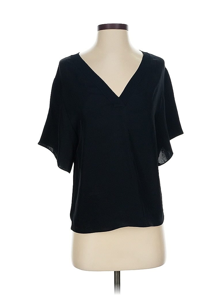 Click to view more detailed imagery on our partner's website Pre-owned Vince Short Sleeve Blouse In Black