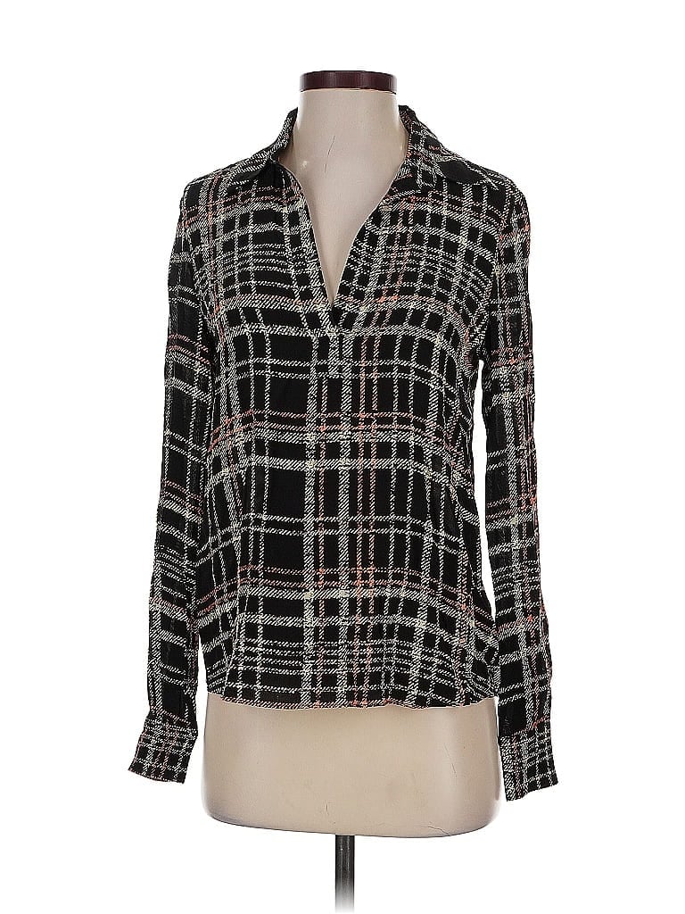 Pre-owned Gilner Farrar Long Sleeve Blouse In Black