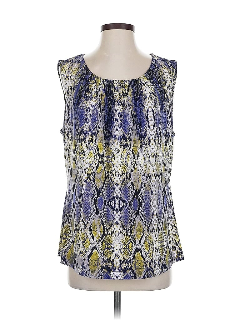 Pre-owned Calvin Klein Sleeveless Blouse In Blue