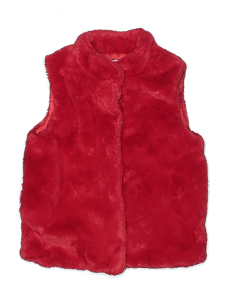 Pre-owned Epic Threads Kids' Faux Fur Vest In Red
