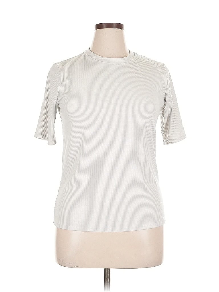 SIMPLY VERA VERA WANG Pre-owned Short Sleeve Turtleneck In Silver