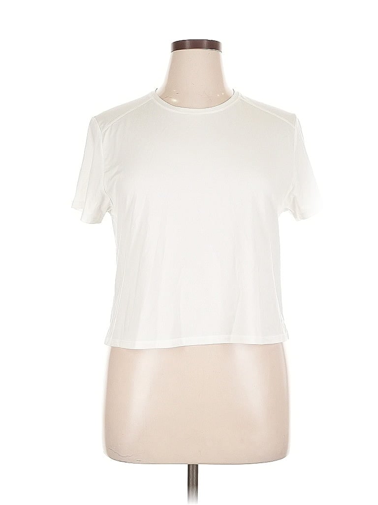 Pre-owned Korsa By Road Runner Sports Short Sleeve T-shirt In White