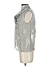 Rebecca Taylor Silver Sleeveless Silk Top Size 0 - photo 5