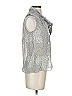Rebecca Taylor Silver Sleeveless Silk Top Size 0 - photo 4