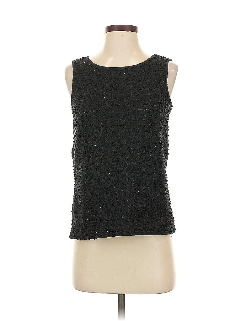 Pre-owned Ann Taylor Factory Sleeveless Top Black Square Neckline Tops