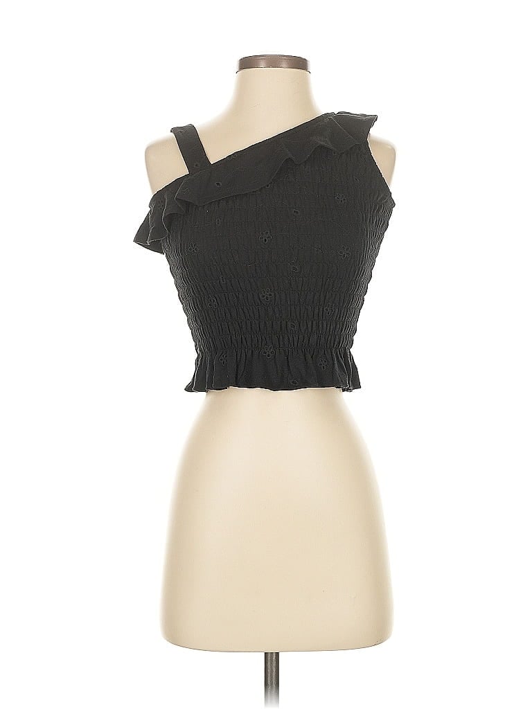 Pre-owned Speechless Sleeveless Top Black One Shoulder Neckline Tops