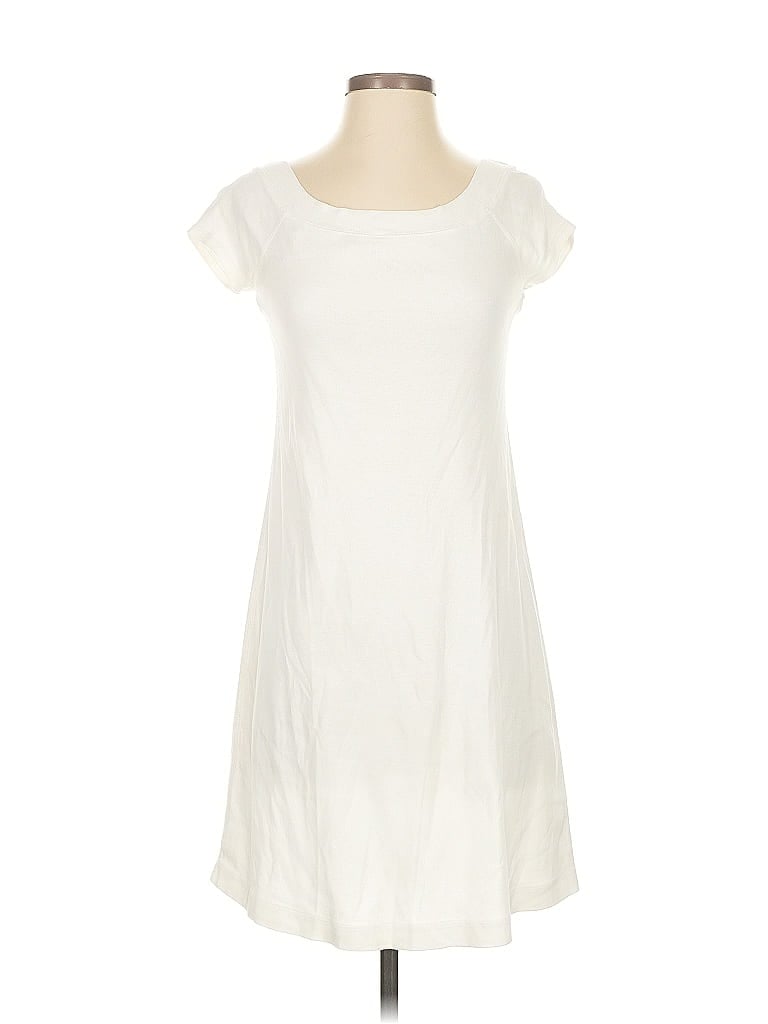 Pre-owned Three Dots Casual Dress In White
