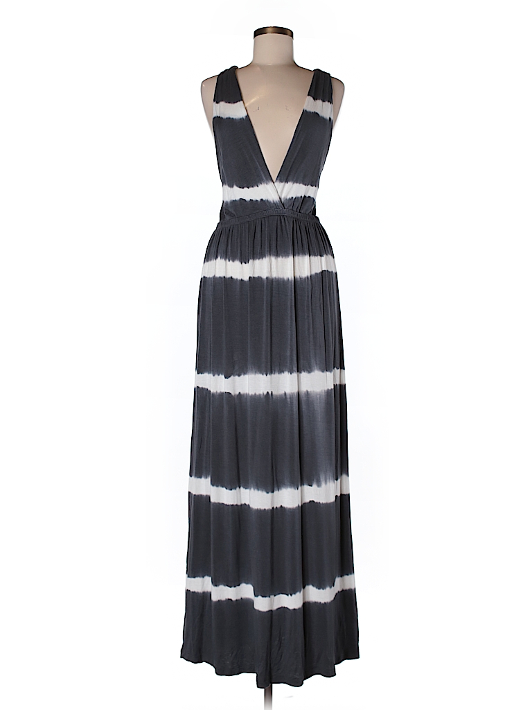 Ocean Drive Clothing Co. Stripes Tie-dye Gray Casual Dress Size L - 72% ...