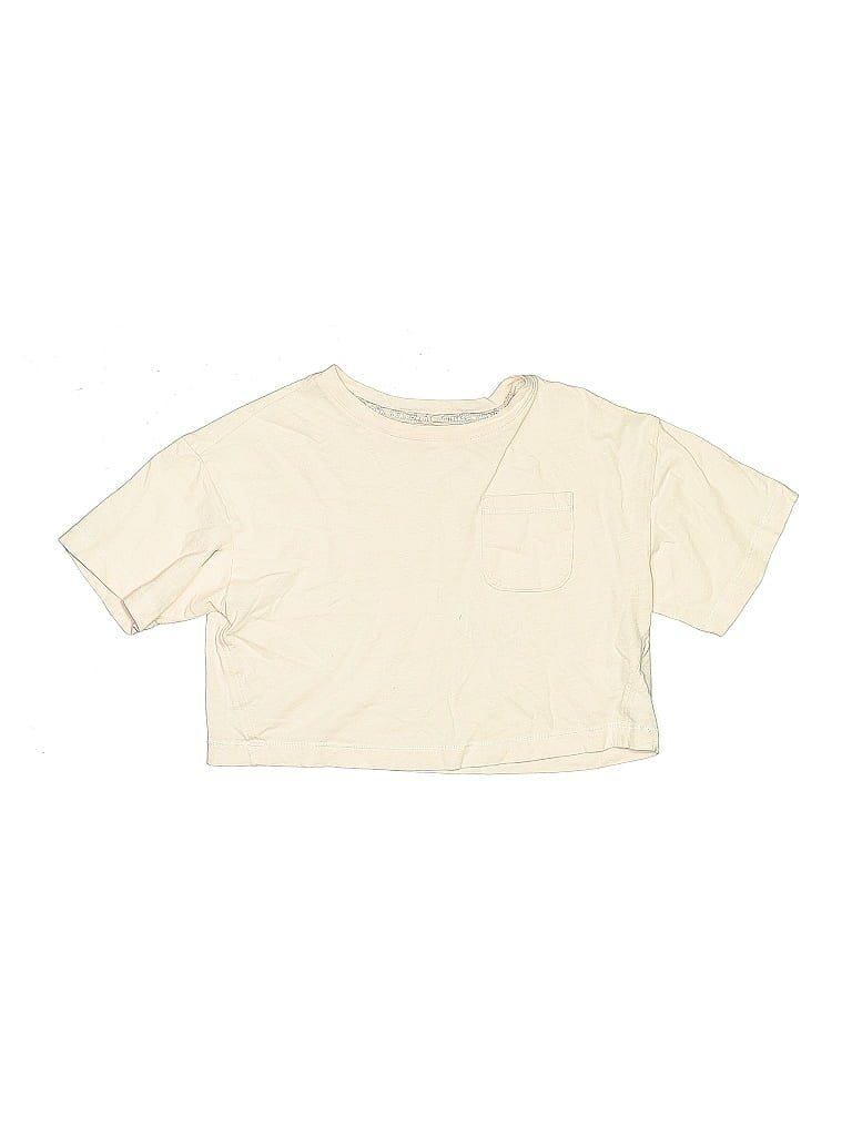 Pre-owned Athleta Girl Kids' Short Sleeve T-shirt In White