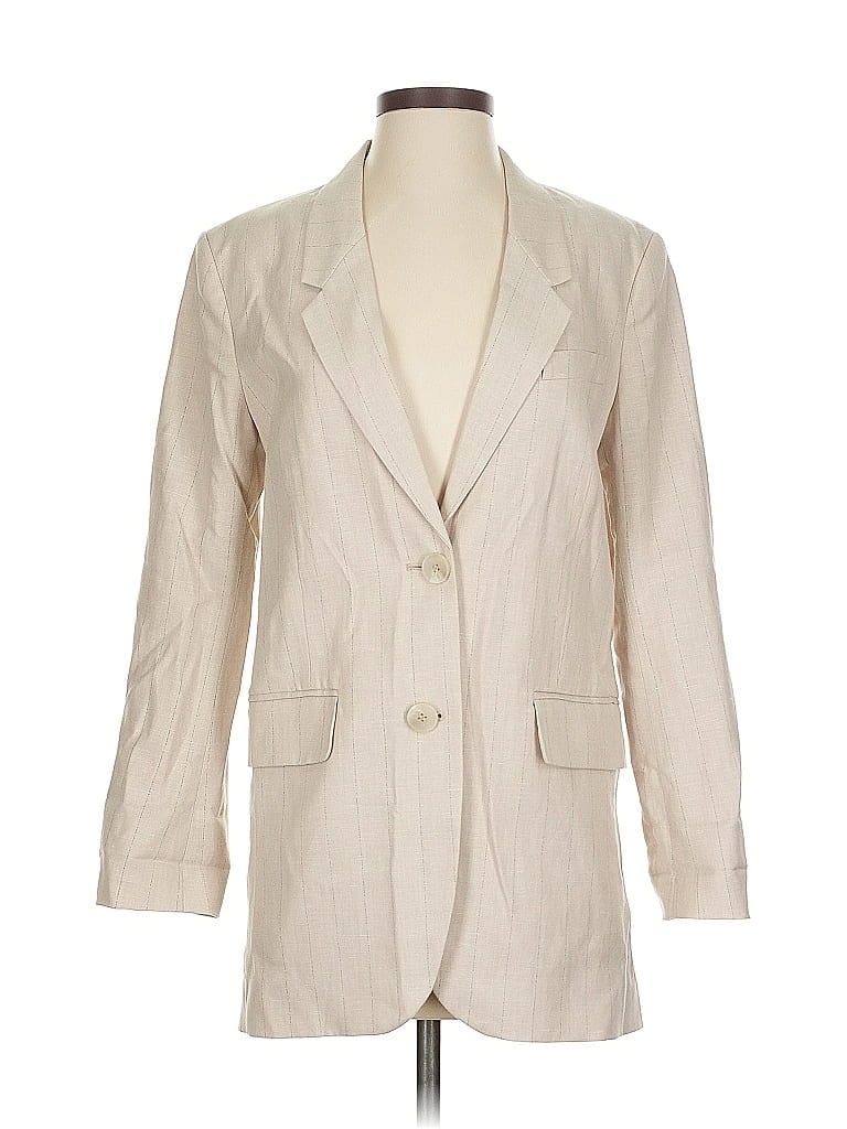Pre-owned H&m Blazer Jacket In White