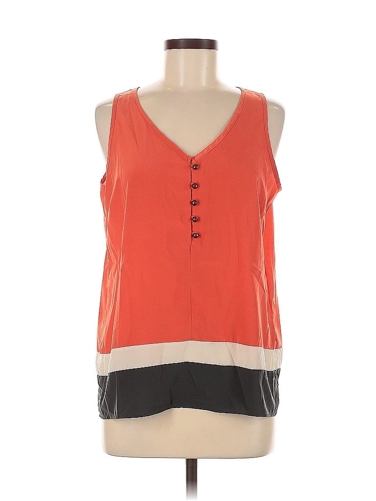 Pre-owned Olive & Oak Sleeveless Blouse In Orange