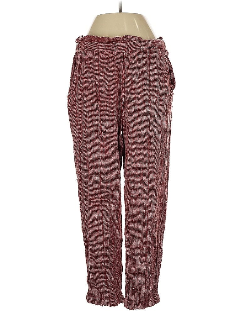 Pre-owned Free People Casual Pants In Burgundy
