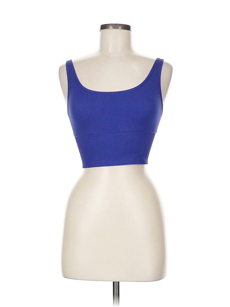 Pre-owned Victoria's Secret Pink Tank Top Blue Strapless Neckline Tops