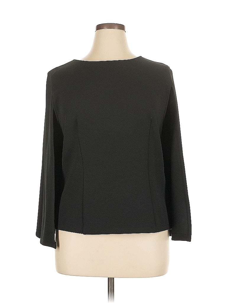 Pre-owned 7th Avenue Design Studio New York & Company 3/4 Sleeve Blouse In Black