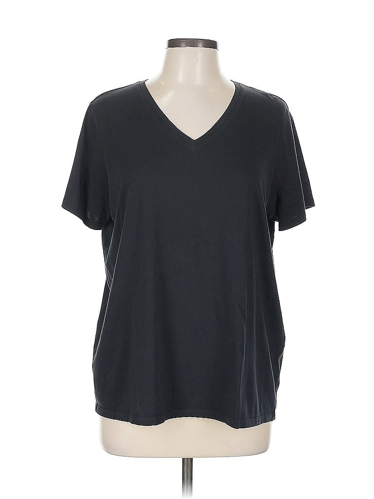 Pre-owned Lands' End Short Sleeve T-shirt In Black