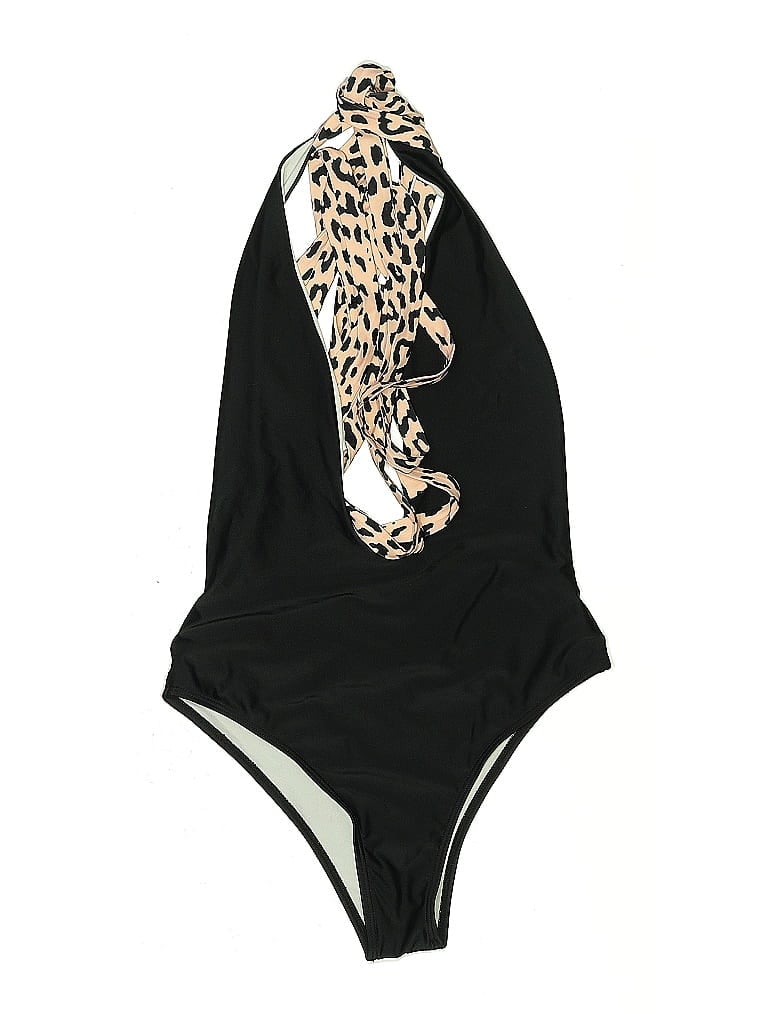 Pre-owned Pink Lily Swimsuit Bottoms In Black