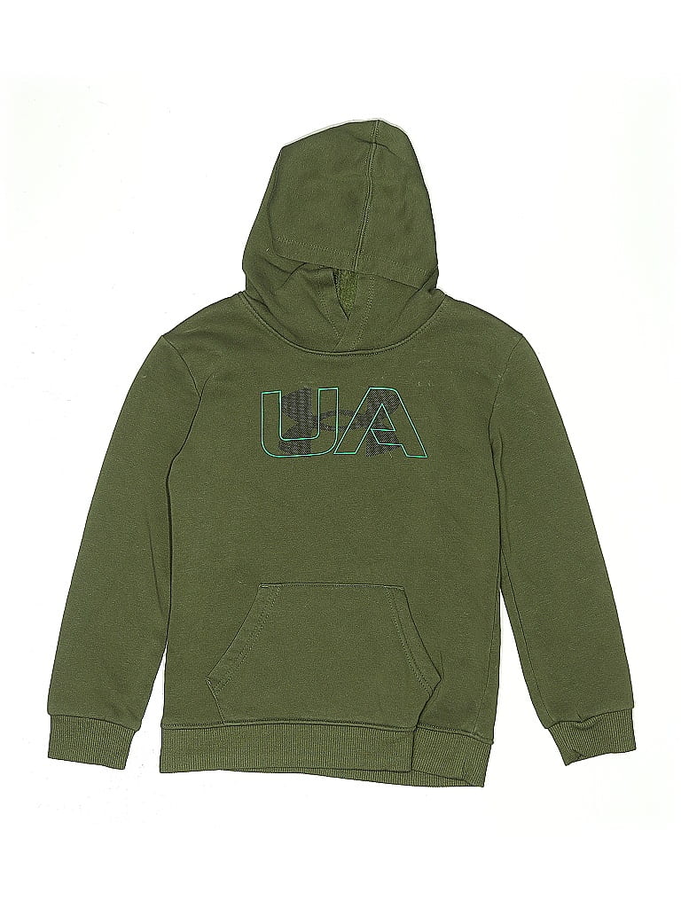 Pre-owned Under Armour Kids' Pullover Hoodie In Green