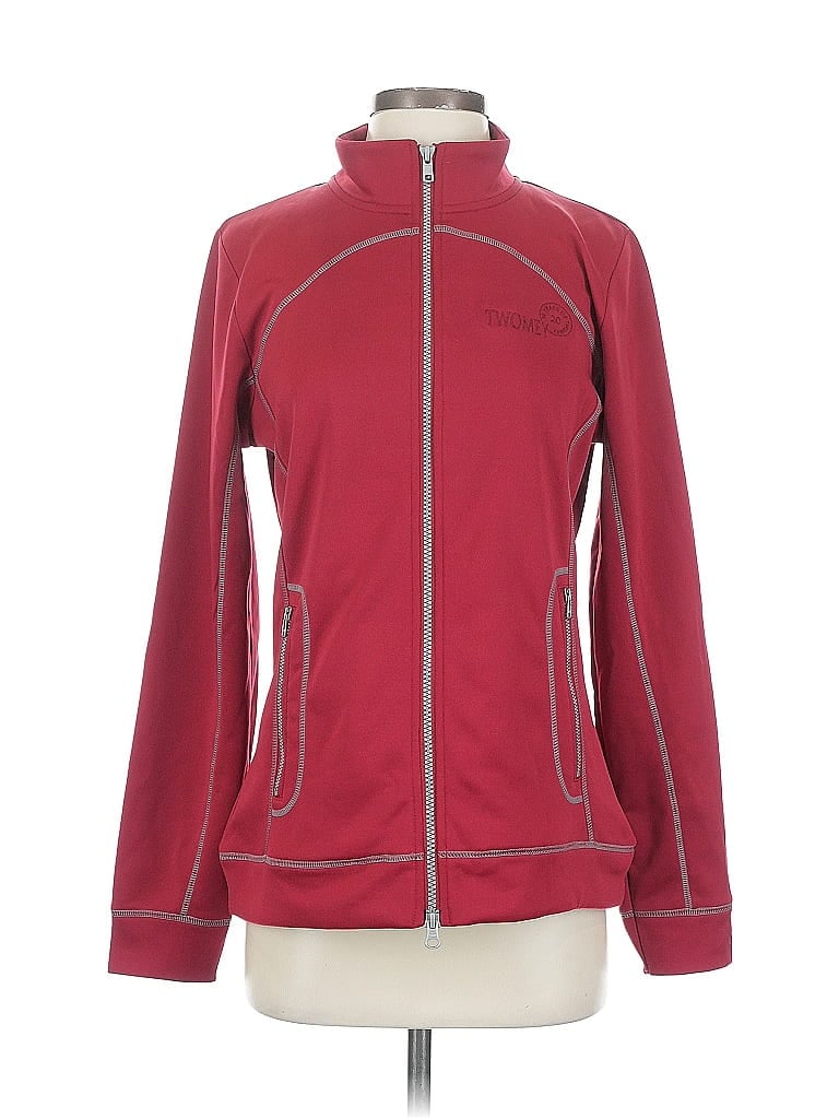 Pre-owned Clique Zip Up Hoodie In Red