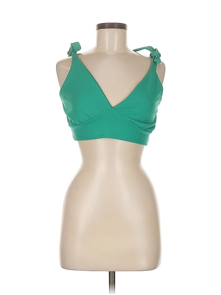 Pre-owned Boohoo Tank Top Green Strapless Neckline Tops