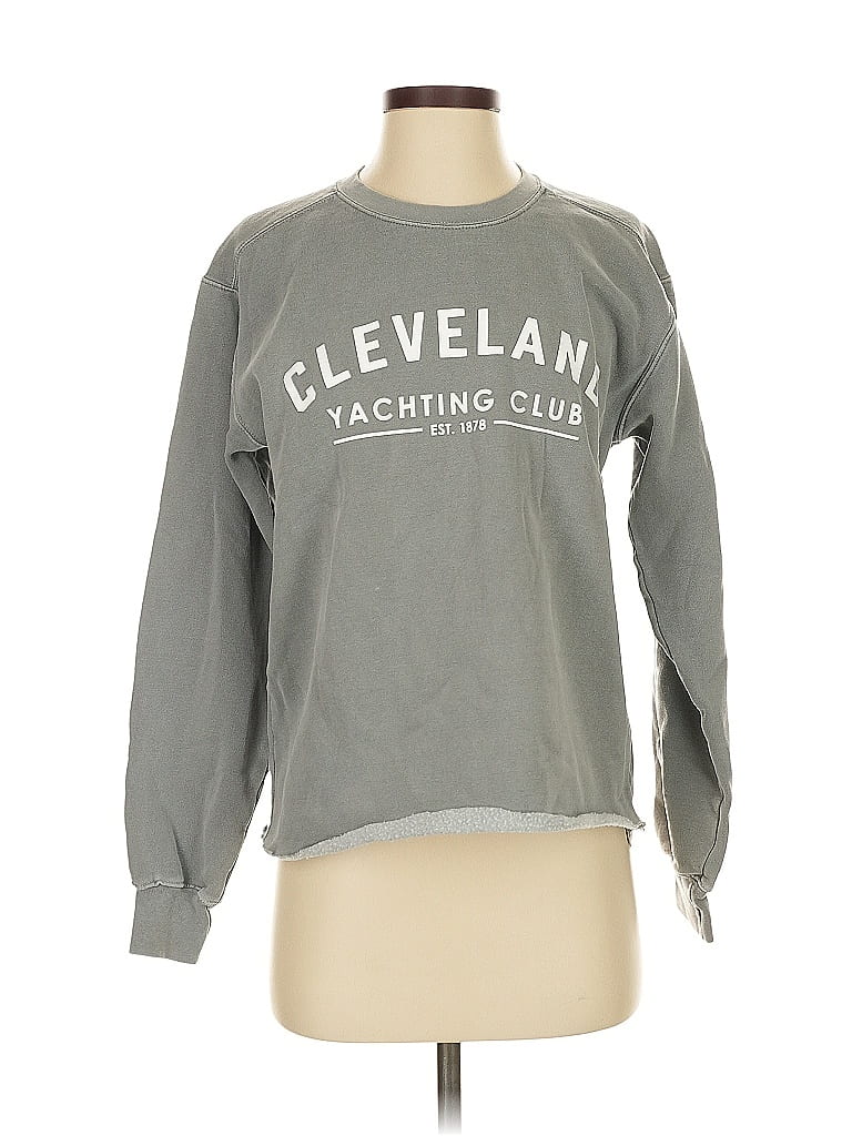 Pre-owned Comfort Colors Sweatshirt In Gray