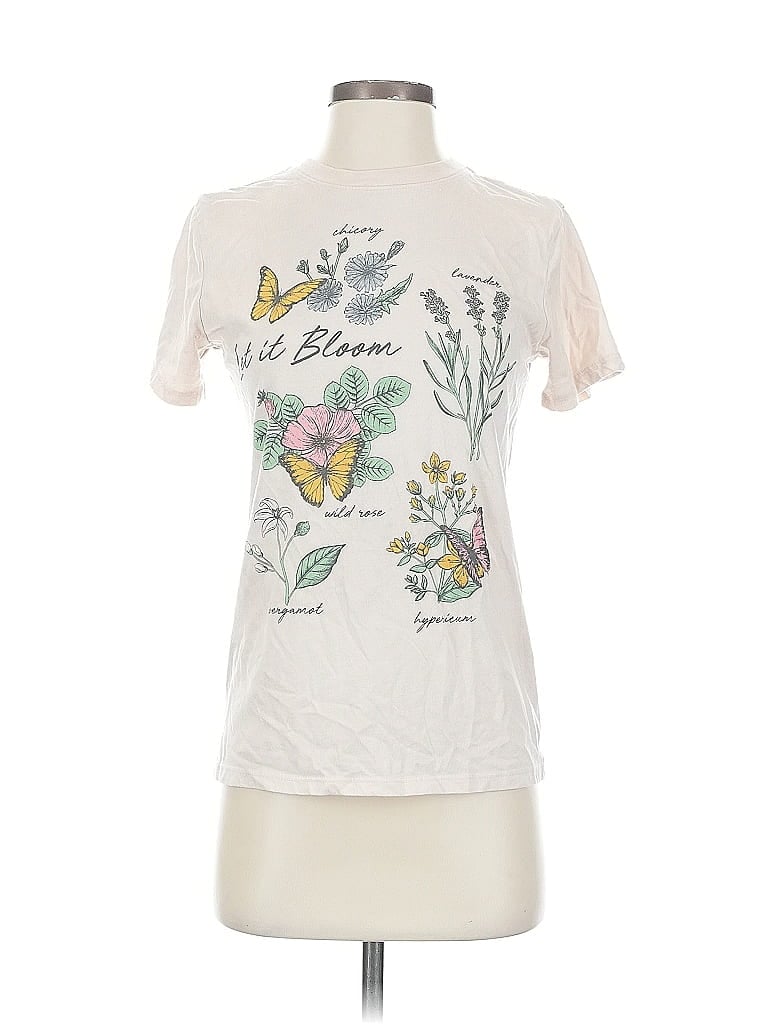 Pre-owned Zoe+liv Short Sleeve T-shirt In White