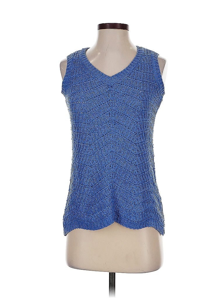 Pre-owned Marled By Reunited Sweater Vest In Blue