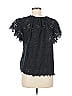 Worn 100% Cotton Black Short Sleeve Top Size M - photo 2