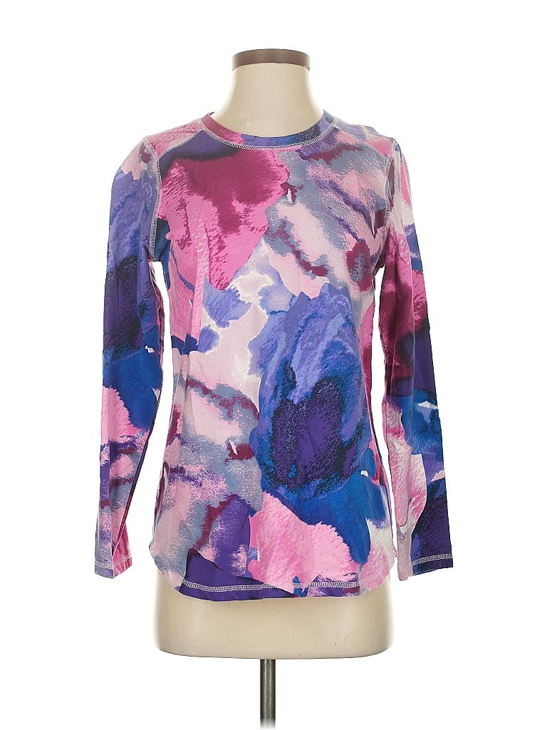 Pre-owned Sport Savvy 3/4 Sleeve T-shirt In Purple