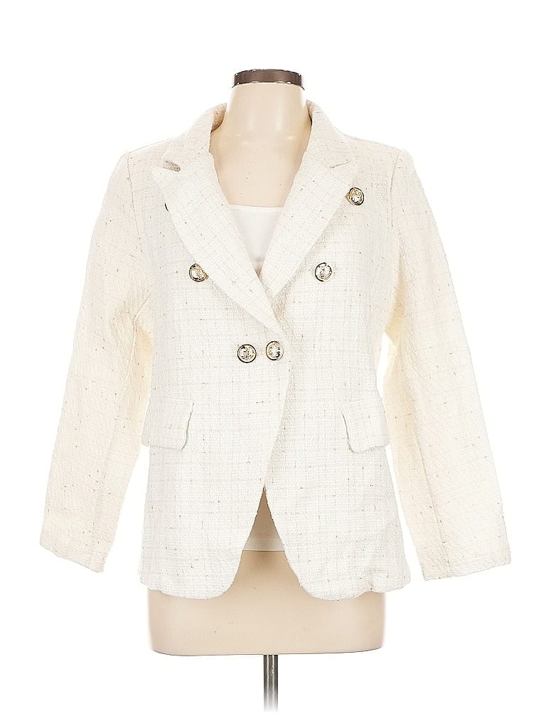 Pre-owned Unbranded Blazer Jacket In White