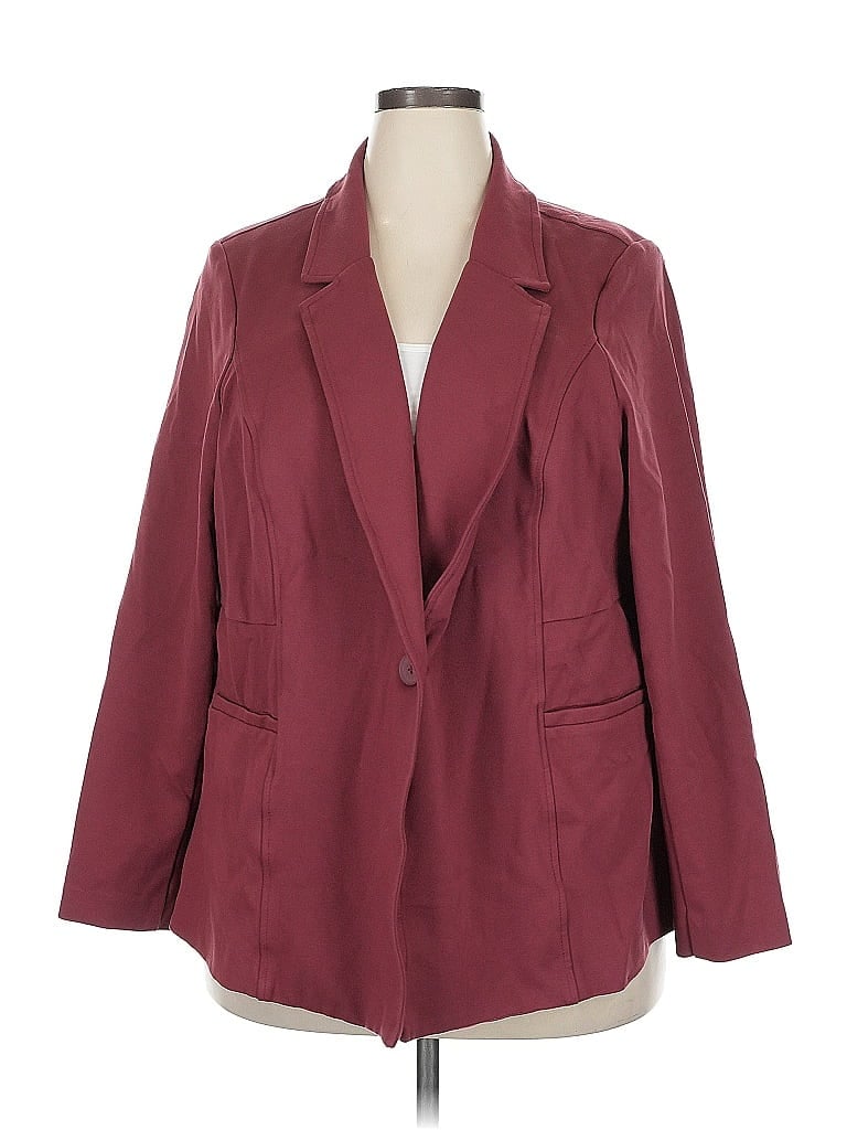 Pre-owned Torrid Blazer Jacket In Burgundy