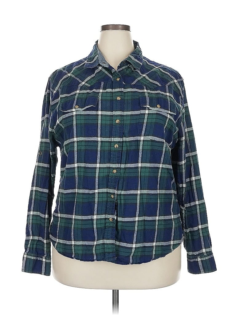 JACHS GIRLFRIEND Pre-owned Long Sleeve Button Down Shirt In Green